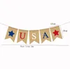 VS Swallowtail Banner Onafhankelijkheid Dag String Vlaggen Verenigde Staten Brieven Bunting Banners Linnen Pull Flag Party Decoration YL588