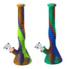 DHL 12" 30cm Tall Silicone Bong Colorful Hookah Shisha Water Pipe Portable