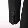 Kadınlar için Siyah Blazer Oymak Çentikli Uzun Kollu Rahat Seksi Yüksek Sokak Blazers Kadın Moda Bahar 210524