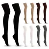 양말 양말 1Pair 섹시한 여성용 코튼 무릎 허벅지 높은 medias 얇은 검은 회색 흰색 따뜻한 긴 스타킹