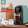 Capsule Nespresso en acier inoxydable rechargeable version trou carré inviolable café filt dosette anniversaire café cadeau 210712