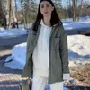 Lente casual vrouw losse lange basic zak shirt jassen vrouwelijke mode oversized licht jas dames effen kleur uitloper 211029