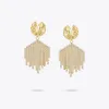 ENFASHION Zircon Tassel Wedding Earrings Women Gold Color Statement Dangle Earring 2021 Pendientes Fashion Jewelry E211236