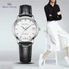 Seagull Ladies Casual Business Automatische mechanische horloge Waterdichte lederen band gesp vrouwelijke tafel 819.12.6042L