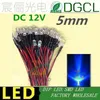 Glödlampor hög ljus 100x 5mm förhandsluftsled Vit 20 cm 12v 24v pre -doppindikator LEDS280E