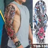Grande manica del braccio tatuaggio drago giapponese tatuaggio temporaneo impermeabile adesivo Dio Body Art pieno falso Tatoo donne uomini