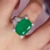 KQDANCE Luxury Created Citrine emerald Paraiba tourmaline Pariba Gemstones diamond Ring With big green blue Zircon stone Jewelry 211217