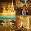 Waterproof LED Christmas Fairy String Lights USB Copper Wire RGB Dimmable Timing Wedding Party String Lamp Outdoor Decor Y0720