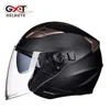 新しいGXTの夏の二重レンズのオートバイのヘルメットのオープンフェイスのバイクのヘルメット電気の安全ヘルメットの女性男性モトカスク