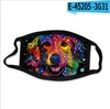 2021 Protective Mask Christmas Snowflake Animal Oil Målning 3D Dammtät Utskrift Polyestermask