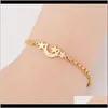 Charm Jewelrybracelet Womens rostfritt stål gåvor Justerbara Aessory Rose Gold Moon/Star Armband för kvinnors kedja Drop Delivery 2021 Mkvx