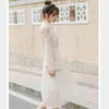 Solid Fairy Dress Kvinnor Långärmad Party Elegant Klänning Casual Midi Office Lady Mode Koreansk Kläder Höst Kvinna Chic 210521