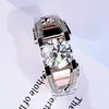 2021 Hip Hop Stones Iced Out Micro Pave CZ Stone Tennis Ring Hommes Femmes Charme De Luxe Avec Side StonesJewelry Cristal Zircon Diamant Or Argent Plaqué Wedding.A2