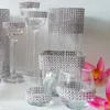 Bröllopsgåva DIY Dekoration Craft Accessoarer 24 Rader Diamond Mesh Wrap Sparkle Rhinestones Crystal Ribbon 10 meter / Roll