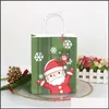 Wrap Event Festive Party Supplies Home Garden12pcs/Lot Elk Tree Santa Claus Mönster Julen Kraft Bag Gift Paper Bags Shop1 Drop DE