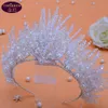 Bridal Wedding Tiara Kolczyki Zestaw kryształowy ślubny nakrywacze nokomaria