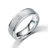 2 mm4mm6mm roestvrij staal scrub band ringen mode titanium paar ring hand sieraden groothandel