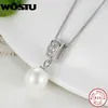 Collares con colgante para boda de Plata de Ley 925 para mujer, joyería femenina, regalo para esposa CQN030