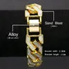 Bangle American Fashion Rhinestone Cuban Bracelet Link Chain For Men Hip Hop Paved Bling Luxury Jewelry Accessories Gift232O