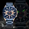 Curren роскошные повседневные мужские часы кварцевые спортивные хронограф наручные часы мужская нержавеющая сталь светящиеся руки часы Q0524