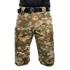 S-5XL Men's Classic Outdoor Waterproof Hiking Fishing Shorts Military Multi-pocket Tactical Cargo No Belt 210716