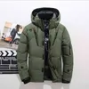 Mäns Vinter Vit Duck Down Jacket Oversize Padded Parkas Hooded Outdoor Tjock Varm Snö Outwear Coats Plus Storlek 4XL Y1103