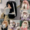 Hats, Scarves & Gloves Sets Comfortable Three-piece Suit Hooded Scarf Solid Color Simplicity Soft Glove Ear Siamese Warm Hat 3 Piece