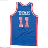 Niestandardowy zszyty Isiah Thomas 1988-89 Jersey XS-6xl Męskie rzuty do koszykówki