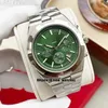 New 42mm 5500V/110A-B481 Overseas Automatic Men's Watch Green Dial Stainless Steel Bracele High Quality Gents Sport Watches 6 Colors