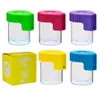 new led magnifying stash jar mag magnify viewing container glass storage box usb rechargeable light smell proof stock7000884