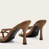Kcenid Clip orteil conception femmes diapositives dames robe de soirée pantoufles mode tongs stiletto chaussures à talons hauts sandales carrées 210928