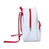 Lace Canvas Baseball School Bags 25pcs lot US Warehouse Travel Laptop Backpack Women Boy Girl Kids Double Straps Book Bag DOM1946