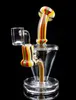 Vintage 6inch Mini Rasta Glass BONG Hookah Pipes Brûleur à mazout avec bol ou Banger peut mettre le LOGO du client