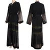 Czarny Abaya Dubai Turcja muzułmańska sukienka hidżabowa Caftan Marocain Arabe Islamski kimono femme muulmane djellaba S90172574