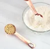 Edelstahl Messlöffel Set Werkzeuge Luxus Rose Gold Messungen Scoop Sets Küche Measur Werkzeug Backen Zubehör SN2658