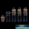 10Pcs Mini Glass Bottles Small Vials Cork Miniature Clear Jars Multi Usage Stopper Wish