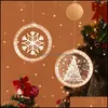 Christmas Decorations Festive & Party Supplies Home Garden Light String Led Elderly Decoration Tree Color Printing Disc Copper Wire Curtain