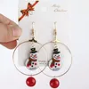 Boucles d'oreilles de la série de Noël ouhan pendent de flocon de neige arbre de vacances cadeau de vieille boucle d'oreille d'oreille