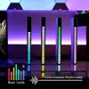 Lumière de fête rythmique à commande vocale RVB, contrôle du son coloré créatif ambiant avec indicateur de niveau de musique 32 bits, lumière LED de bureau de voiture TIK TOK