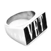 FANSSTEEL Op maat gemaakte naamring Roestvrij stalen sieraden 3 letters VET nummers initialen alfabet ring Gepersonaliseerd cadeau op maat5257246