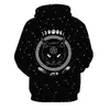 Raisevern Harajuku Punk Hoodie Pentagram Print Black Sweatshirts Gothic Streetwear Pullovers Long Sleeve Hooded Outfits Dropship 211018