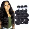 Malaysiska m￤nskliga h￥rv￤vbuntar Body Wave Bundle 3/4 PCS WEFTS Natural Color 8-26 Inch Non Remy Hair Extensions