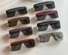 Gafas de sol rectángulo de máscara mate gris negro gafa de sol unisex de moda lentes sombras Uv400 gafas de protección con caja316s269j