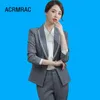 Women Suits Slim Spring Splice Jacket Pants 2-piece Set OL Formal Woman 1918 Women's Two Piece