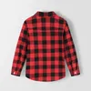 Försäljning Boys Shirts Classic Casual Plaid Flannel Barn T-shirts för 2-8 år Kids Boy Wear 210713