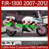 Kit de carrosserie pour Yamaha FJR-1300 FJR1300A FJR 1300 A CC 2001-2012 Green Red Bodywork 108No.114 FJR-1300A 2007 2008 2009 2010 2012 2012 FJR1300 07 08 09 10 11 12 Familing OEM OEM FAIRING OEM 2012