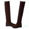 2021 Fashion Knitting Women Knee High Boots Elastic Slim Inverno Autunno Warm Long High Stivali Woman Scheme5199486