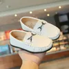 Children Shoes for Boys Loafers Sneakers Baby Soft Kids Shoes Pu Leather Casual Toddler Girls Flats Slip-on Moccasin White Shoes