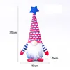 Gnomo patriottico per celebrare il giorno dell'indipendenza americana Bambola nana 4 luglio Ornamenti per bambole di peluche fatti a mano FY2605 ss0130