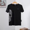 PLEIN BEAR T SHIRT Mens 디자이너 티셔츠 라인 석 해골 남성 티셔츠 클래식 고품질 힙합 Streetwear Tshirt 캐주얼 탑 티즈 PB 16258